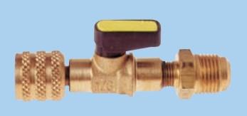 Zawór kulowy prosty, 1/4 "SAE i x a, żółty BVS-04-Y