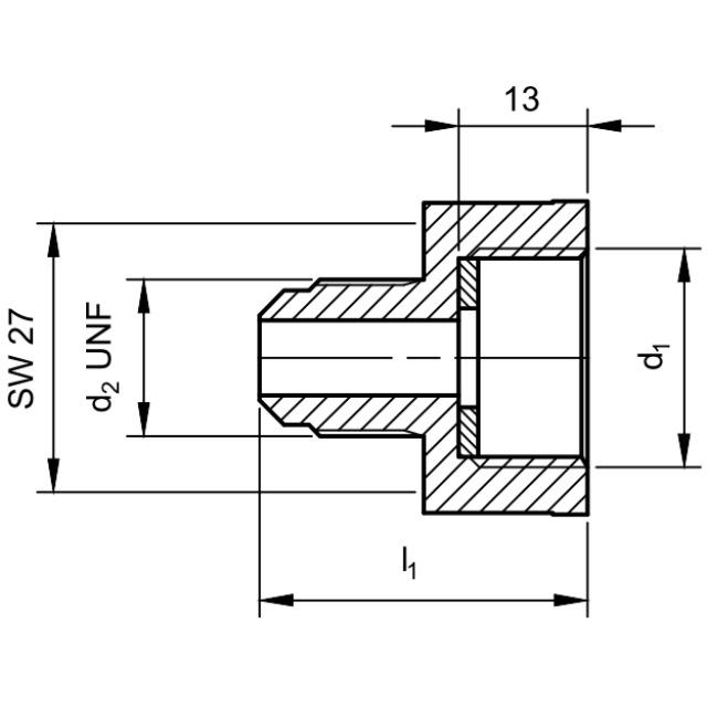 AWA flesaansluiting 871802000 MS flesaansluitnippel 5/8UNF AG