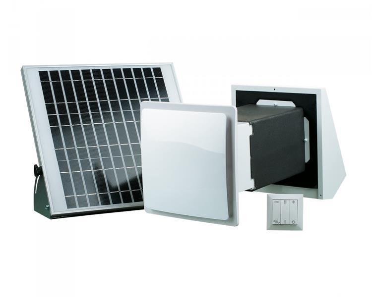 2nd choice - Ventilation system (decentralised ventilation unit) KWL (controlled domestic ventilation) TwinFresh Solar SA-60, with square air duct 164x164, max. flow rate 58 m3/h - Second-hand goods