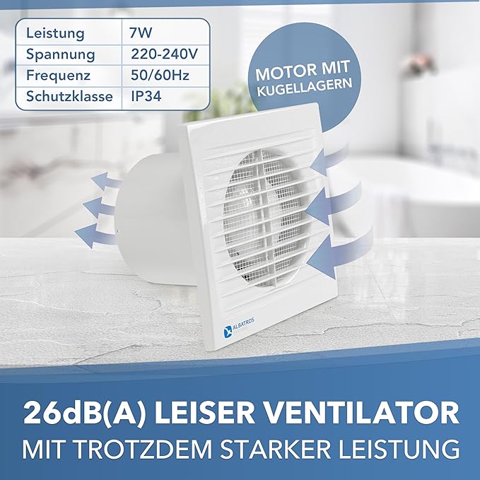 Ventilador axial Albatros 100 Silencio FS