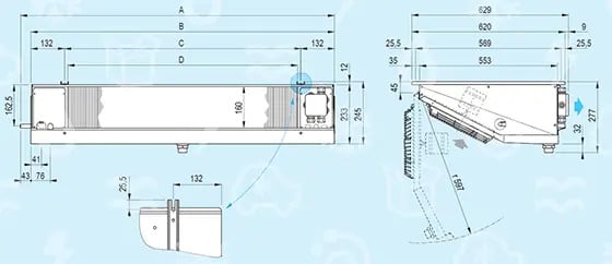 Evaporatore ECO - Luvata GME44EL7, 3,41 [kW] (dT 8 st., R404a)