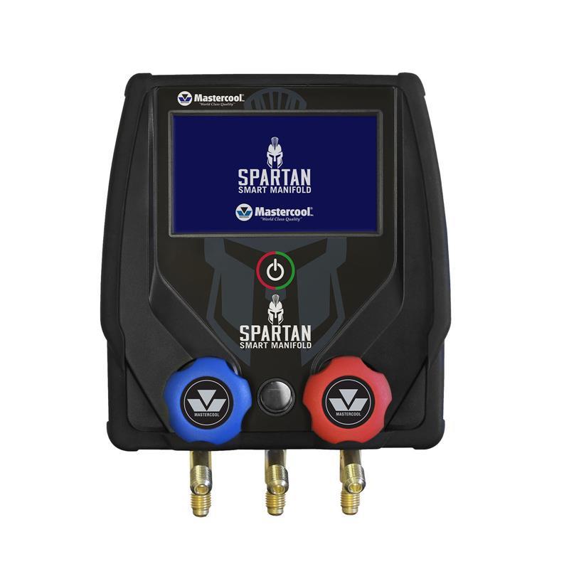 Raccordo di prova digitale a 2 vie SPARTAN con tubi flessibili ad alta pressione da 150 cm con connessioni standard e morsetto