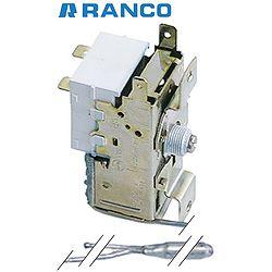 TERMOSTAT do zbiornika Ranco K55-L1042, 2 styki 6A 250V, rurka kapilarna 1200 mm, czujnik ø 10x110 mm, zimny +1,7°C, ciepły +9,5°C, sterowanie śrubowe