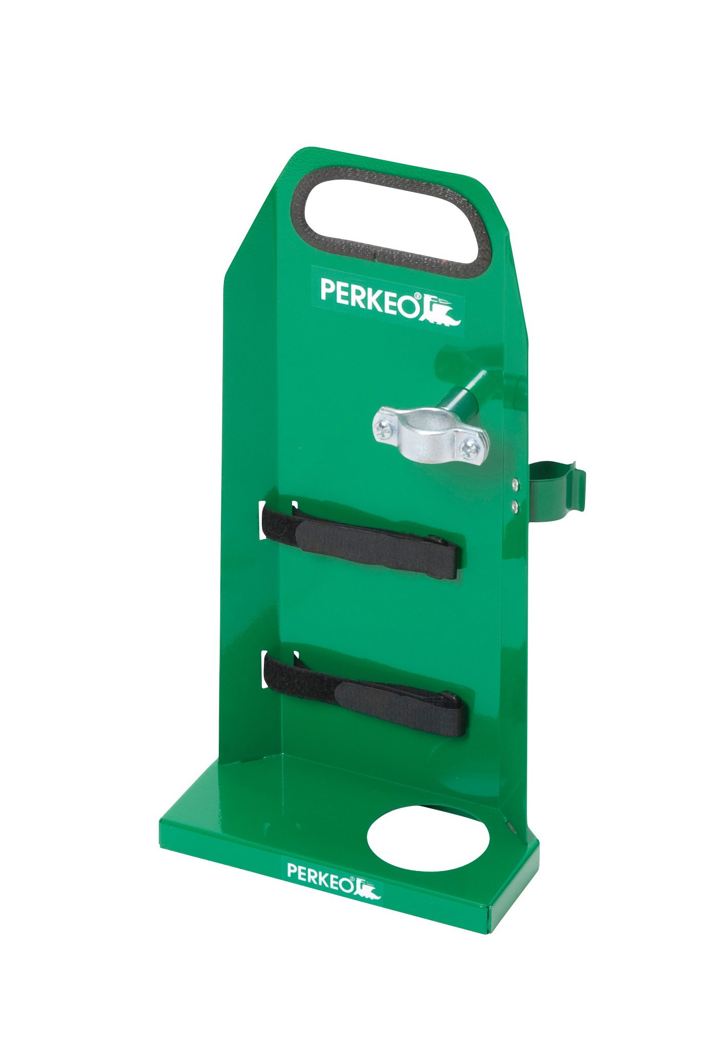 Soporte de montaje PERKEO MINI ECO para cartuchos de gas desechables y botella de oxígeno de 1 litro