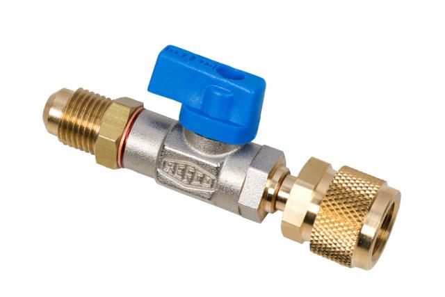 Refco 4661121 Kogelafsluiter blauw met hendel CA-5/16" SAE of 1/2"-20 UNF