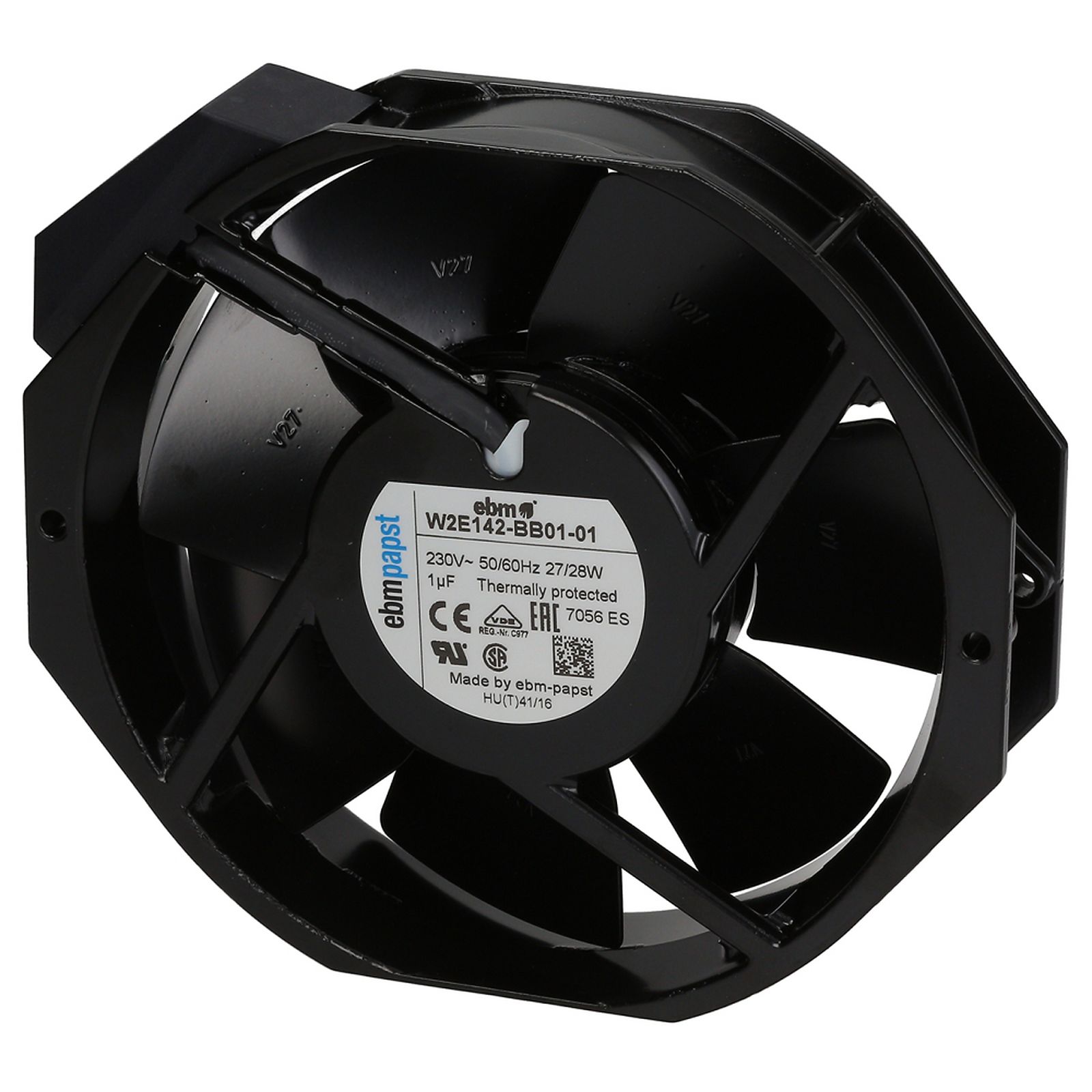 Kühlventilator, Belüftungsventilator, Gleichstrommotor, Schwarz, Lüfter mit Drosselung