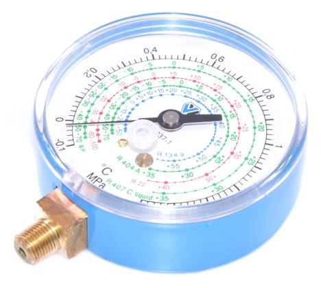 Manómetro de baja presión - seco WIGAM, 60 mm, R22, R134a, R404A, R407C,
