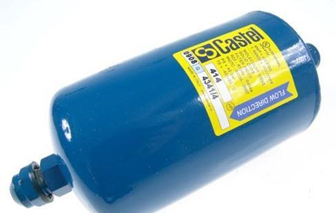 Filtre déshydrateur Castel 4341/4, 414, 1/2" SAE, raccords évasés - non disponible, remplacé par DF341-4