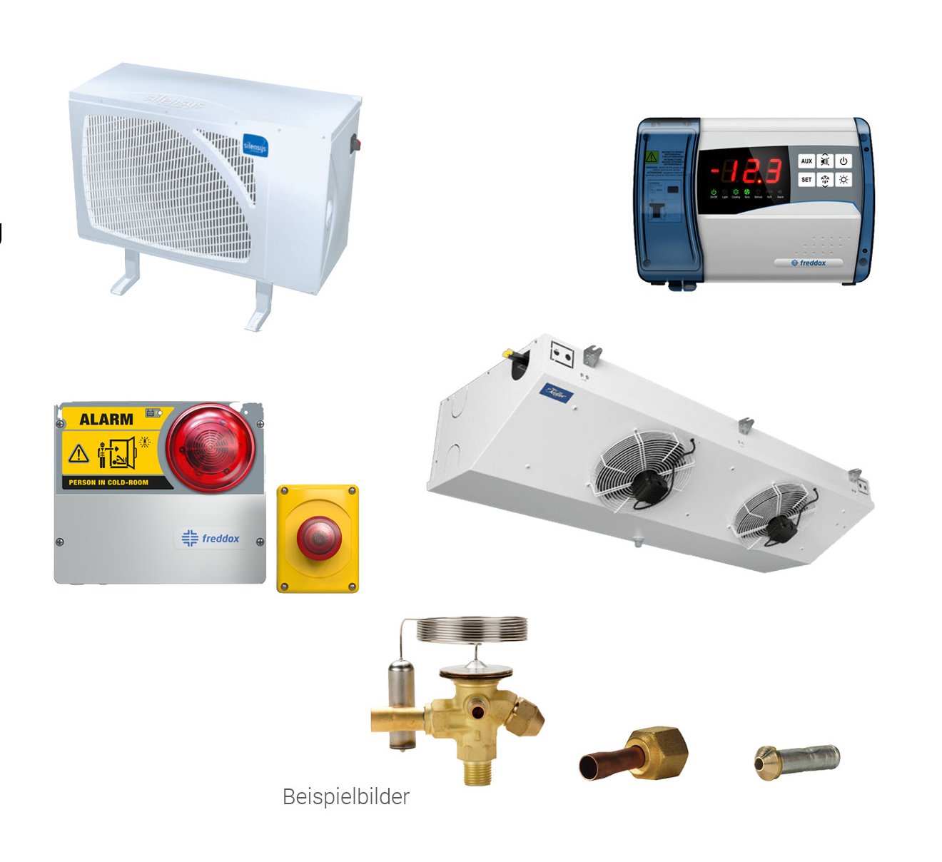 Kit de réfrigération A2L Congélation avec dégivrage électrique Installation extérieure, R454C, 2,1 kW, jusqu'à 32 m³