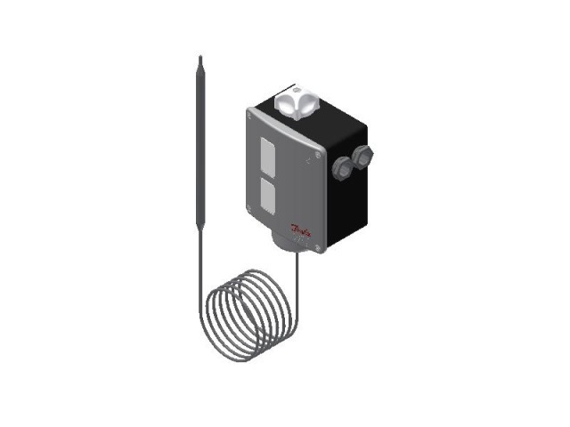 Danfoss RT12 thermostat 017-508966, temperature range 5 to +10 °C, sensor 2 m