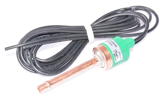 Presostato mini DANFOSS, ACB, alta presión, NC, 33 - 42 [bar], auto, SPST, soldar 6 mm ODF