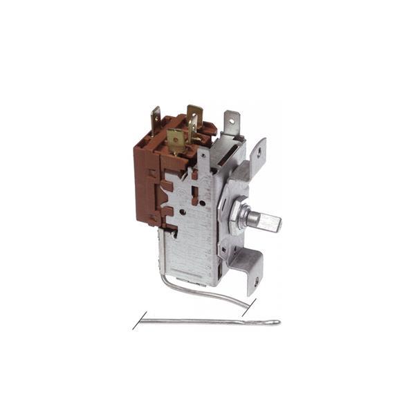 THERMOSTAT RANCO K50-L3210, 2 contacts 6A 250V capillary tube 2500 mm cold -30°C, warm -23°C - DT6°C crescent-shaped pin ø 6 x 4.6 mm