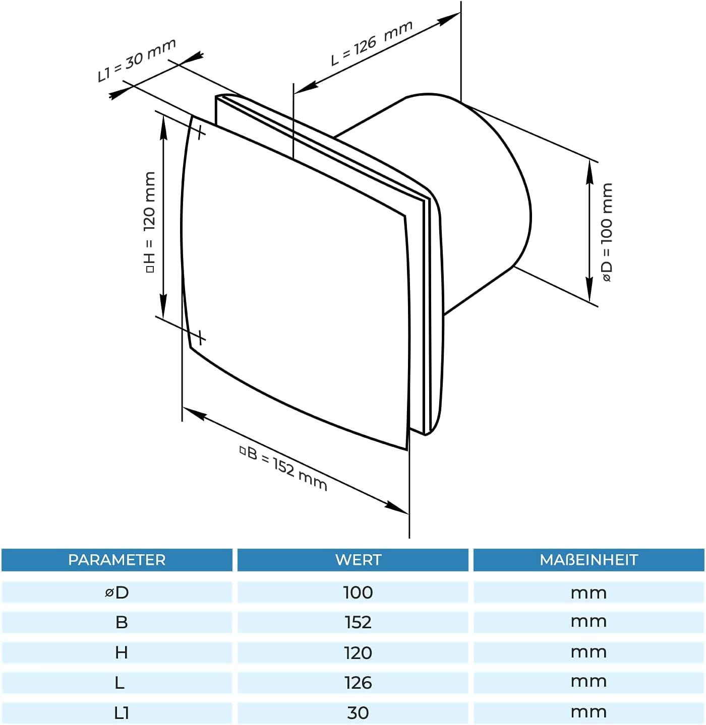 Ventilador tubular Albatros 100mm - Ventilador Alba X