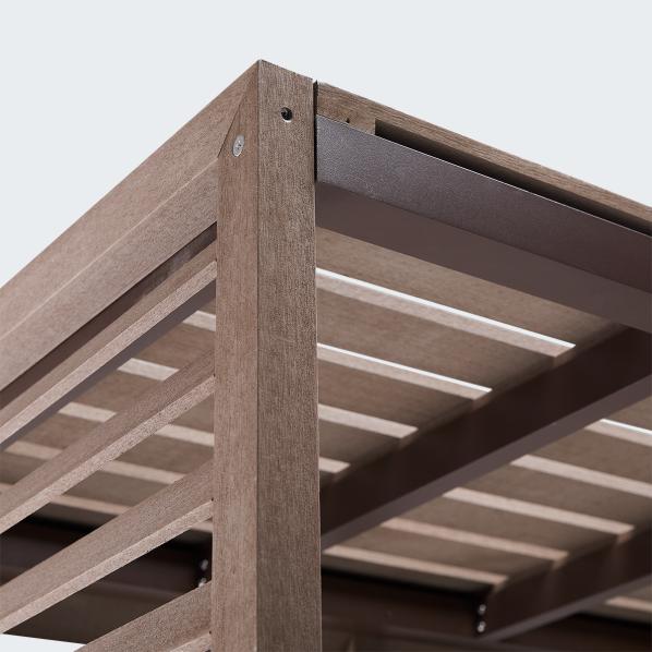 Evolar Climatisation & Pompe à chaleur Walnut Grey WPC Tower, 1600x1200x650 MM
