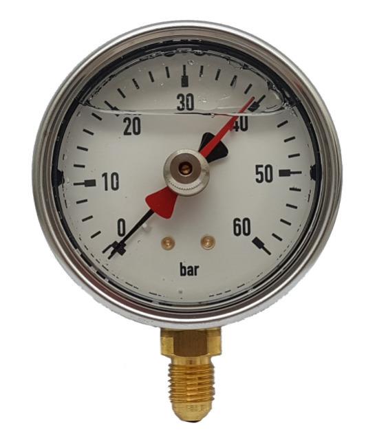 Manómetro Hansa 2776600050 con indicador de arrastre 16bar, 7/16" UNF