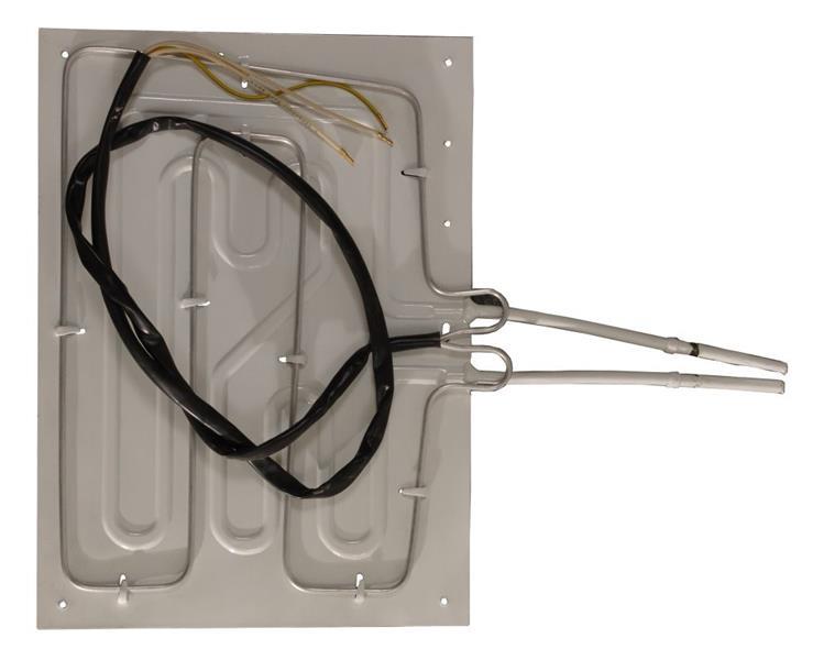 Placa evaporadora 370 x 275 mm, tubo de salida, POLAR