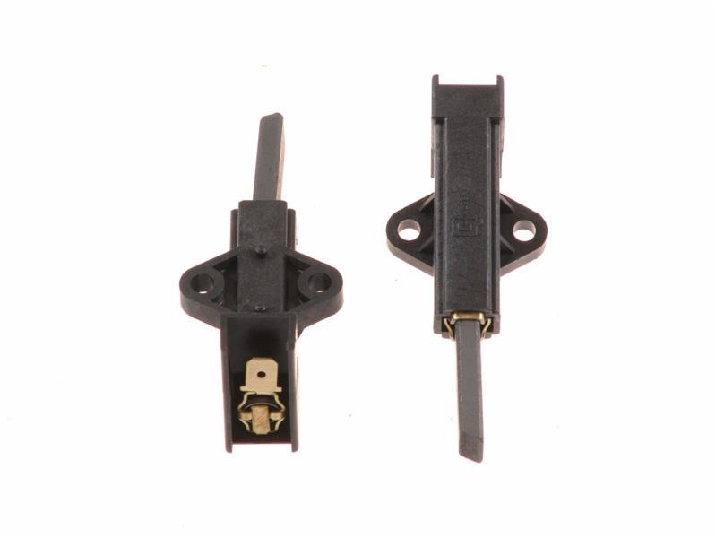 Motor brushes with sliding housing for spring. Braided copper wire connection 5 x