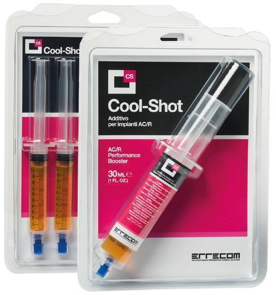 Cool Shot powerbooster 12 ml 6-cartridge pack met 1/4" & 5/16" SAE-adapter voor koel- en aircosystemen in auto's