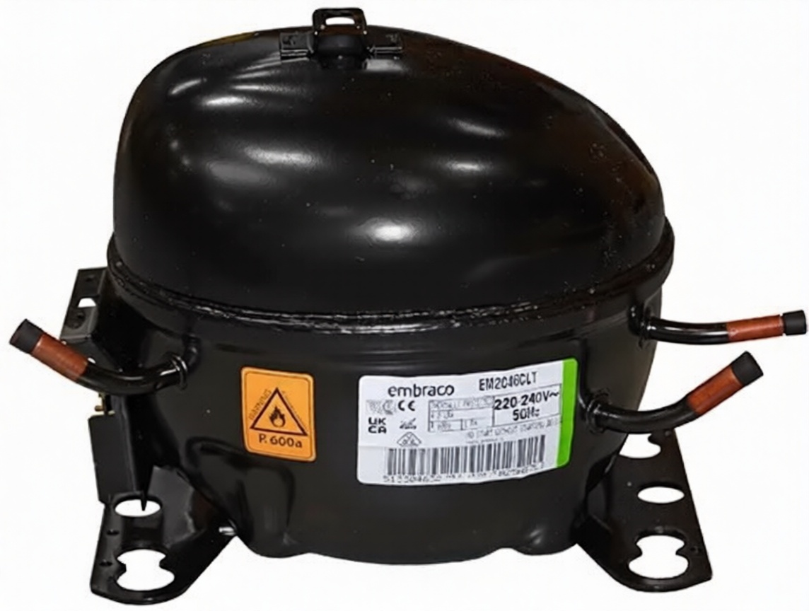 Compressore Embraco EM2C46CLT, LBP - R600a, 220-240 V / 50 Hz, RSCR
