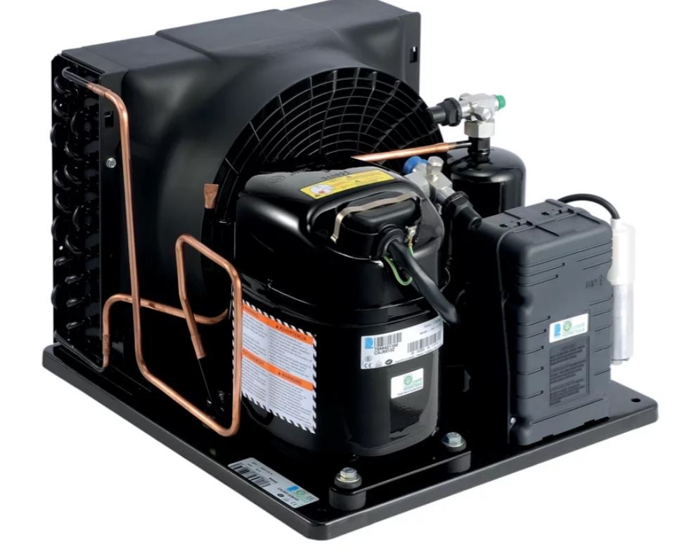 Unidad condensadora Tecumseh totalmente hermética AJ CAJ2464ZBR-FZ Unidad de 230V Ventilador de CA