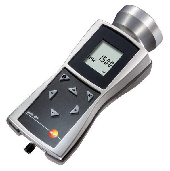 testo 477 LED hand-held stroboscope for speed measurement