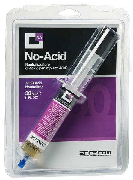 Cartouche de neutraliseur d'acide No-Acid 30 ml avec adaptateur 1/4" & 5/16" SAE FLEX pour la réfrigération et la climatisation