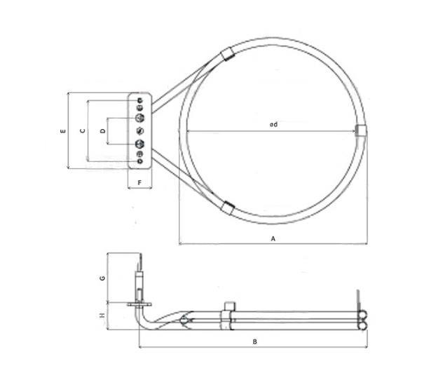Elemento calefactor 481925928322 Whirlpool, 200 mm, 2600 W [Misc.]