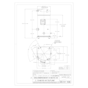 Compressor Maneurop Scroll SZ148-4VAI, HMBP - R404A, R507, R407C, 400-460V/3PH/50/60Hz, fakkelaansluiting