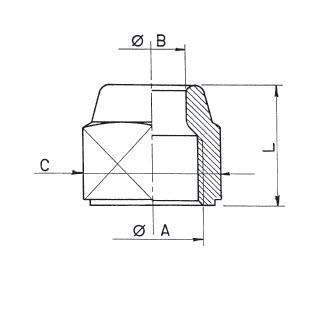 Dado svasato / dado di raccordo Filettatura 3/4" SAE Dimensione foro 19,05 mm (3/4") WIGAM NS4-12 ? Prezzo unitario (PU=100 pezzi)
