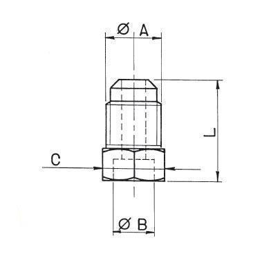 Boquilla de conexión 5/8", L 36 mm WIGAM 81-10/1658