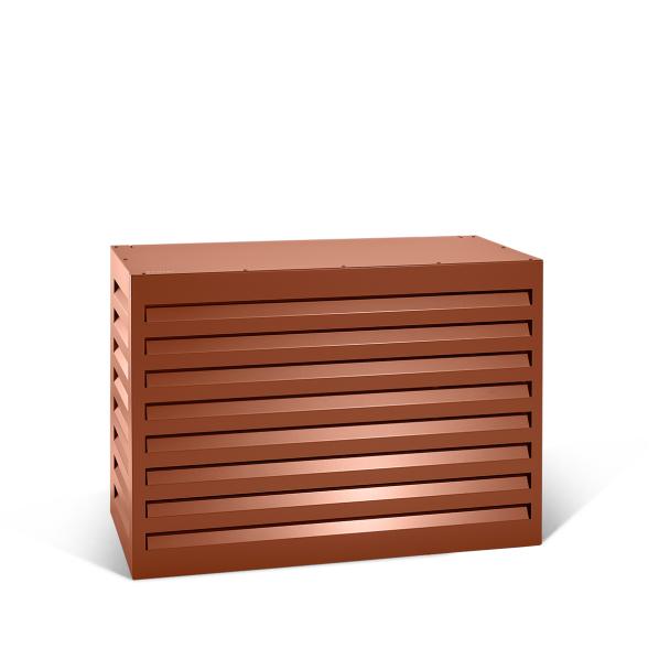Evolar luftkonditionerings- och värmepumpshus tegelrött aluminium S, 700x1000x500 MM