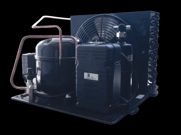 Groupe de condensation Tecumseh entièrement hermétique AJ2 TAJN4492YHR-TZ Appareil 400V Ventilateur 230V EC