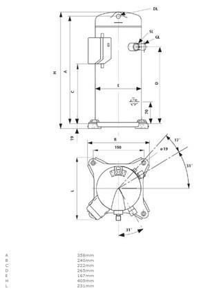 Compressor Copeland ZRD61-KCE-TFD-422, R407C, 380-420V