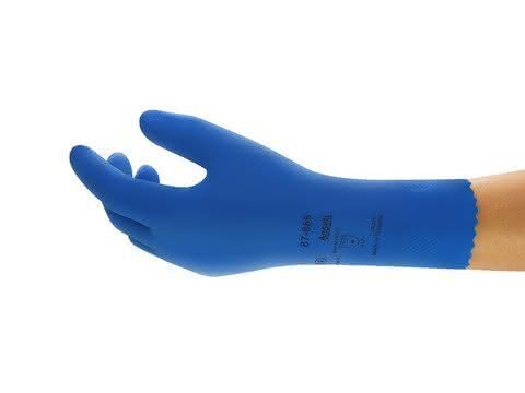 Gloves for refrigerants and UV additive