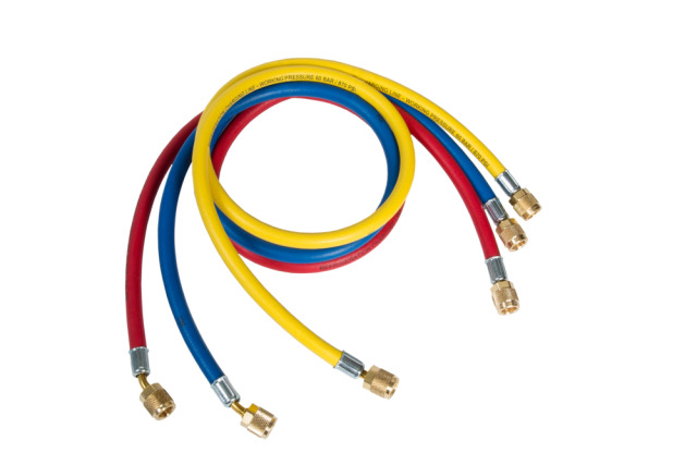 Refco Kit de tuyaux de remplissage 9881276 bleu,rouge,jaune 60bar CCL-60 7/16 "UNF 150cm