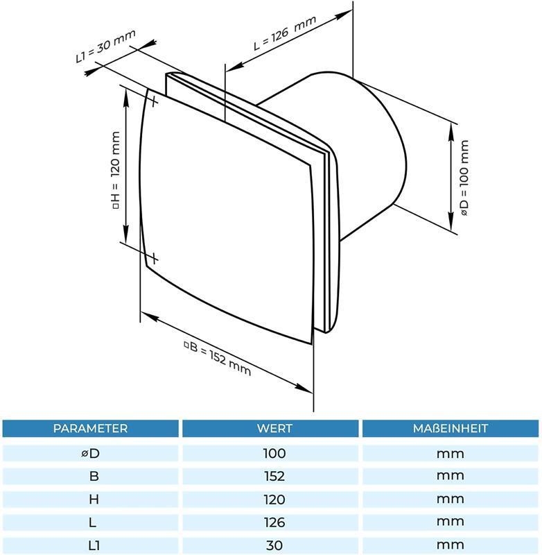 Ventilador axial Albatros 150 Alba FS