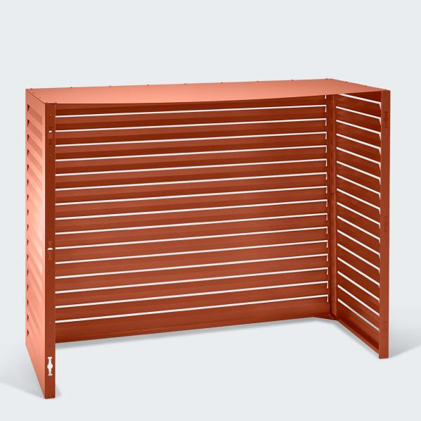 Evolar luftkonditionerings- och värmepumpshus tegelröd aluminium XL, 1300x1700x750 MM