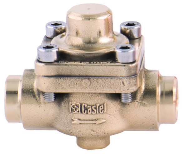 Zawór zwrotny Castel 3122/M28, 28 mm, lutowany 45 bar