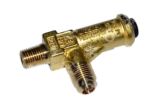 Zawór bezpieczeństwa CASTEL 3060/23C280, kielichowy, 1/4" NPT - 3/8" SAE, 28 barów