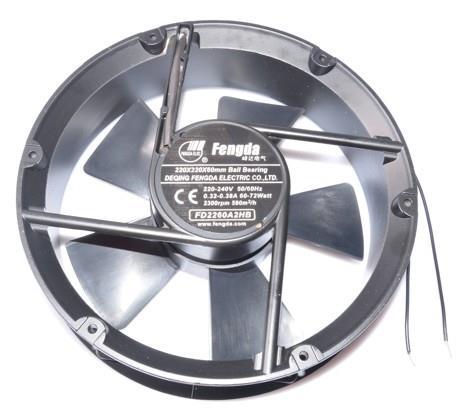 Axialfläkt väggring, d = 220 x 60 mm, 230 V, 2300 rpm