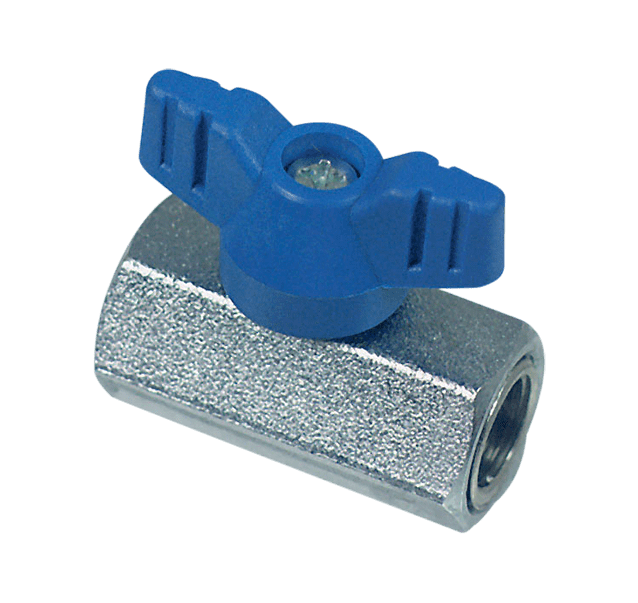 Refco 9881186 Válvula de bola CX-2-B rosca hembra 1/4" G en ambos lados sin accesorios