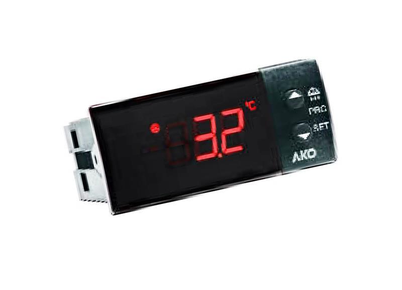 Controllore elettronico AKO tipo AKO-14129 dimensioni di installazione 70,5x28,5mm 230V tensione AC NTC/PTC - non disponibile, sostituito da AKO-D14123-2