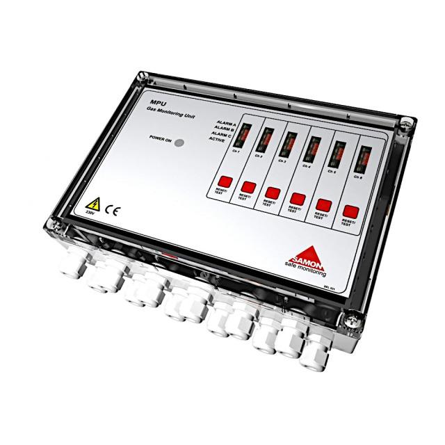 Samon MPU6C 20-305 Central de alarma de gas 6 canales IP66 230VAC/24VDC