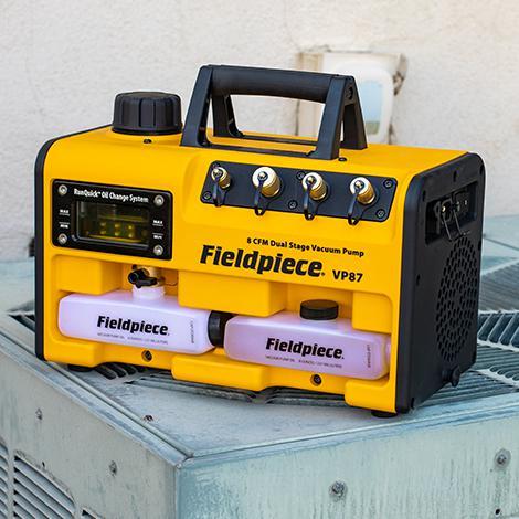 Vacuum pump with RunQuick™ oil change system 8CFM 220 l/min VP87EU FIELDPIECE A2L approval