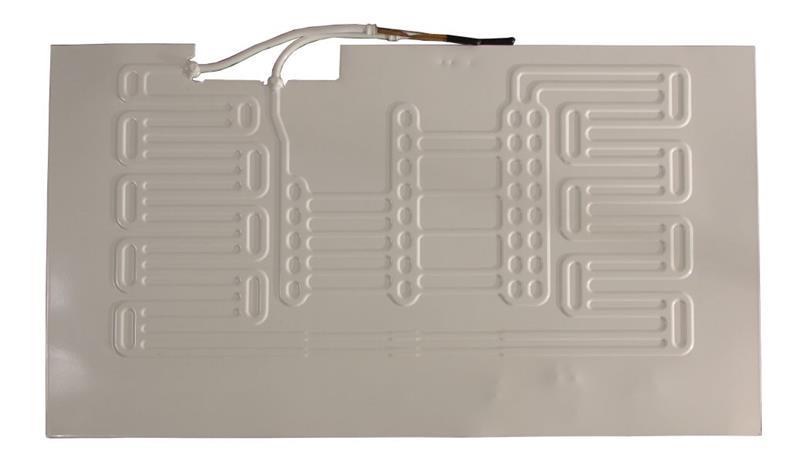 Evaporator plate 400 x 750 mm, outlet pipe, POLAR, anodised