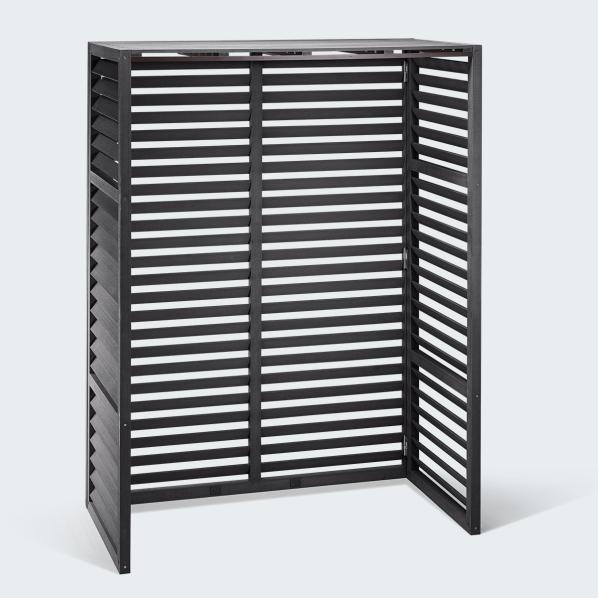 Evolar luftkonditionerings- och värmepumpshus Charcoal Grey WPC Tower, 1600x1200x650 MM