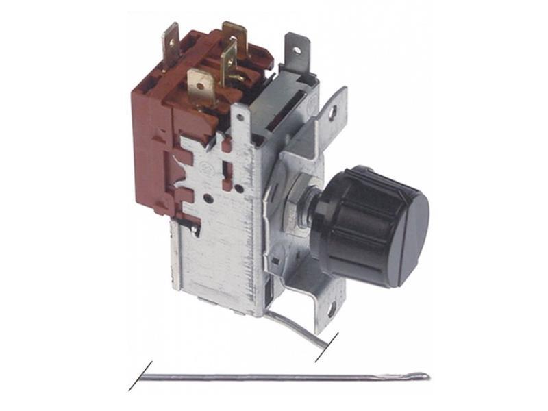 THERMOSTAT for evaporator Ranco K61-L1504, 4 contacts 6A 250V, capillary tube 1800 mm, cold -22.0°C, warm -11.5°C, crescent-shaped axle 6x4.6 mm