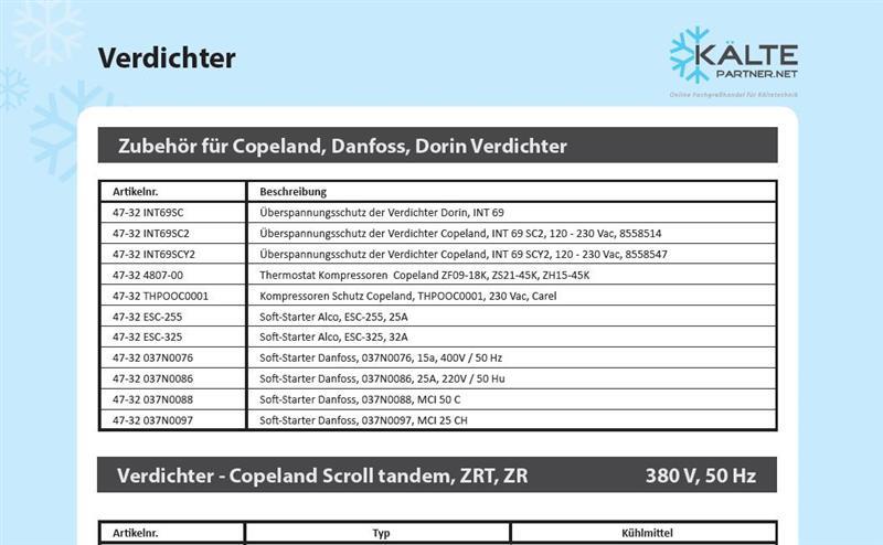 Överspänningsskydd för Copeland-kompressorer, INT 69 SC2 (120-230 Vac), 8558514