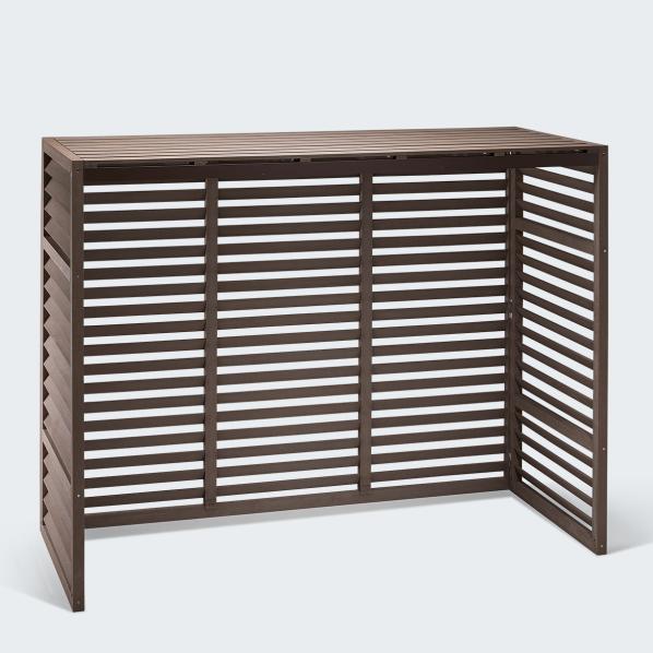 Evolar luftkonditionerings- och värmepumpshus Valnötsgrå WPC XL, 1300x1700x750 MM