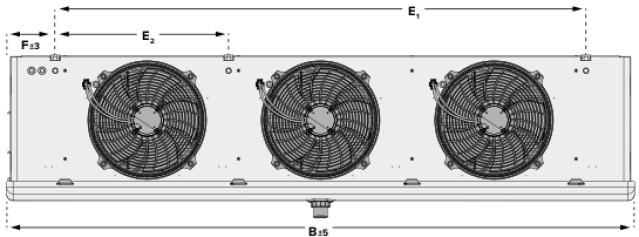 Kelvion KSC-303-6BE 100685117 Refroidisseur d'air 7mm avec chauffage 3x ventilateurs 300mm